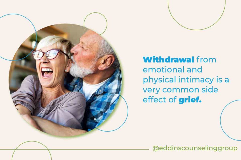 wife laughing after grief less physical intimacy is common when grieving