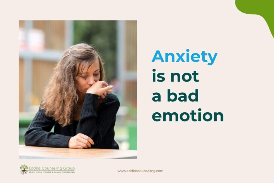woman dealing with anxiety, anxiety is not a bad emotion