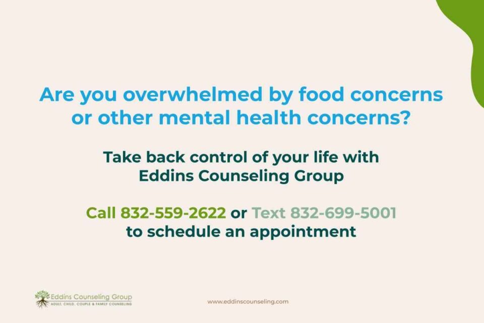 concerns about food? mental health? see a therapist in Houston, TX or online