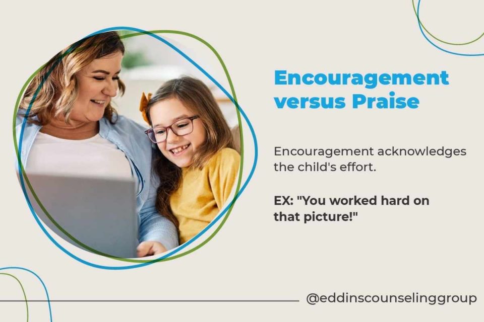 encouragement versus praise mom with daughter 