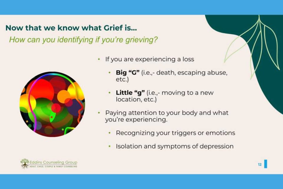 Big G and Little G of grief and the grieving process, what are you grieving the loss of?