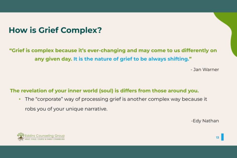 how is grief complex?