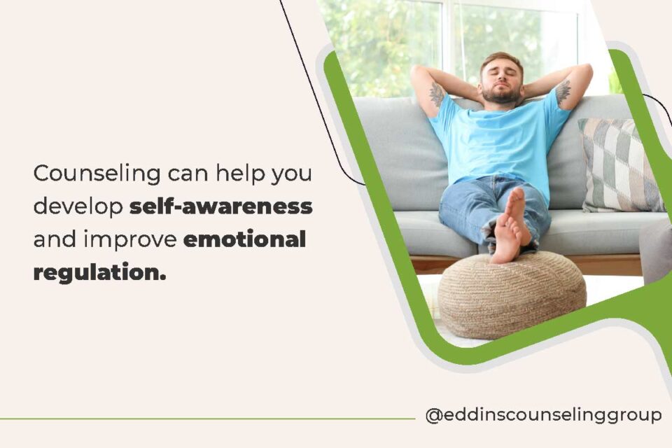 self-awareness man sitting on couch