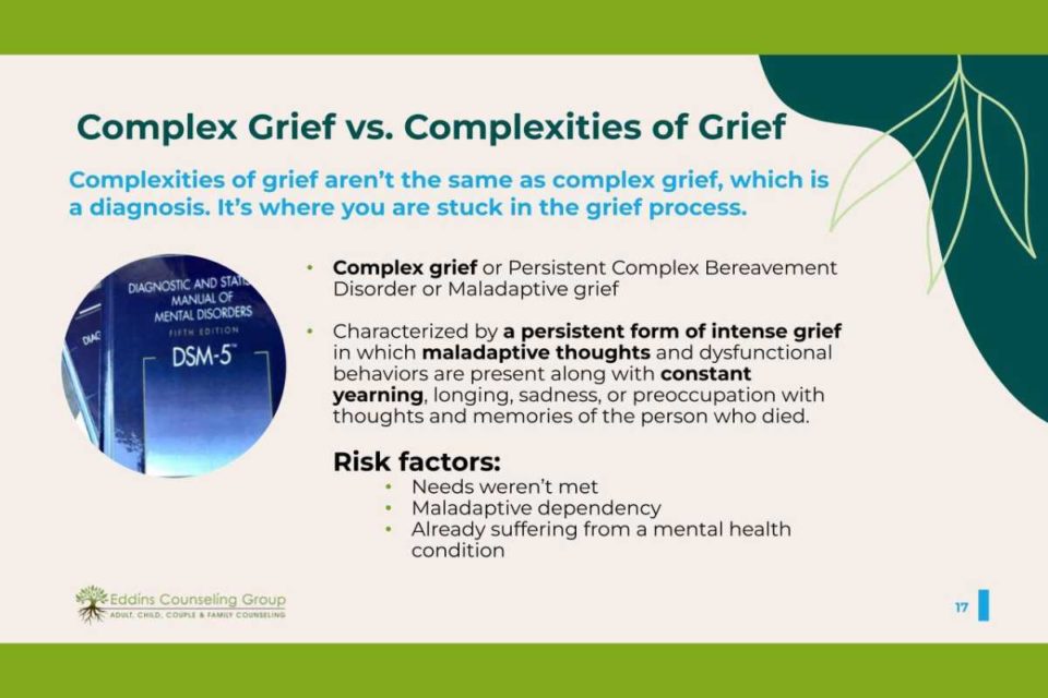 complex grief versus the complexities of grief