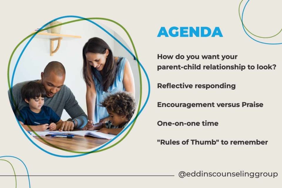 webinar agenda how to improve your relationship with your child mom dad and child around table reading