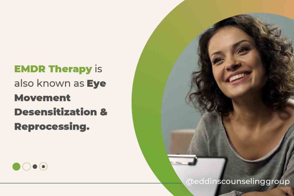 EMDR is eye movement desensitization and reprocessing