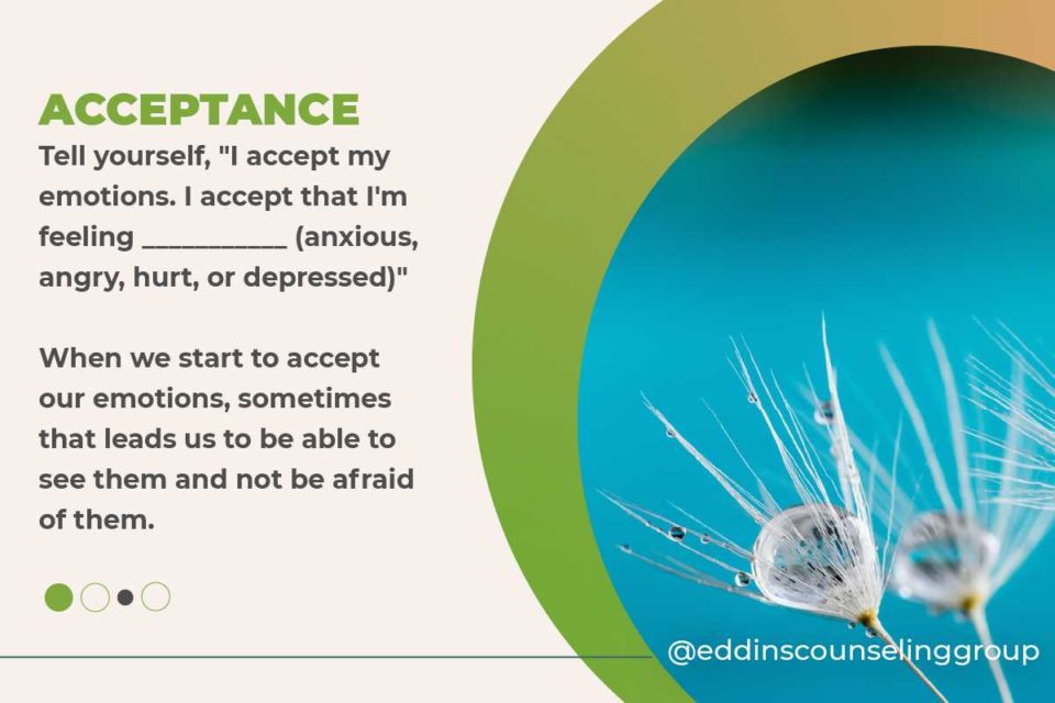 acceptance of your emotions is important for mindfulness, a pillar of cultivating mindfulness