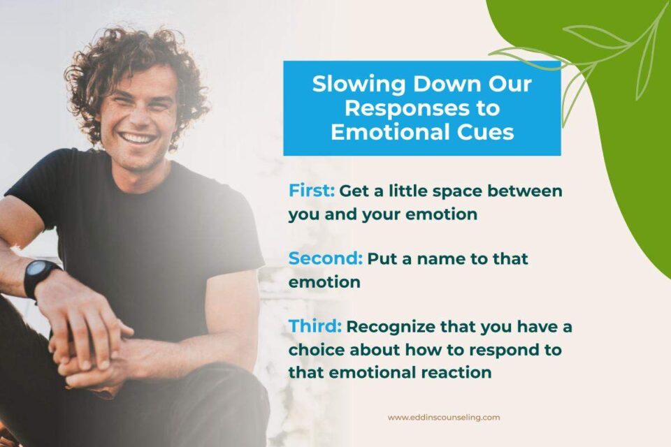 man outside smiling, how to slow down your responses to emotional cues