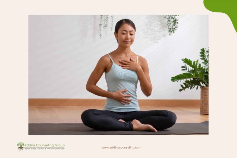 woman meditating