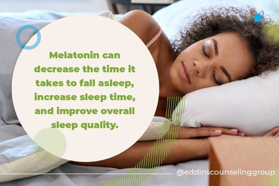 melatonin can help fall asleep how to cure insomnia light skinned black woman sleeping in bed
