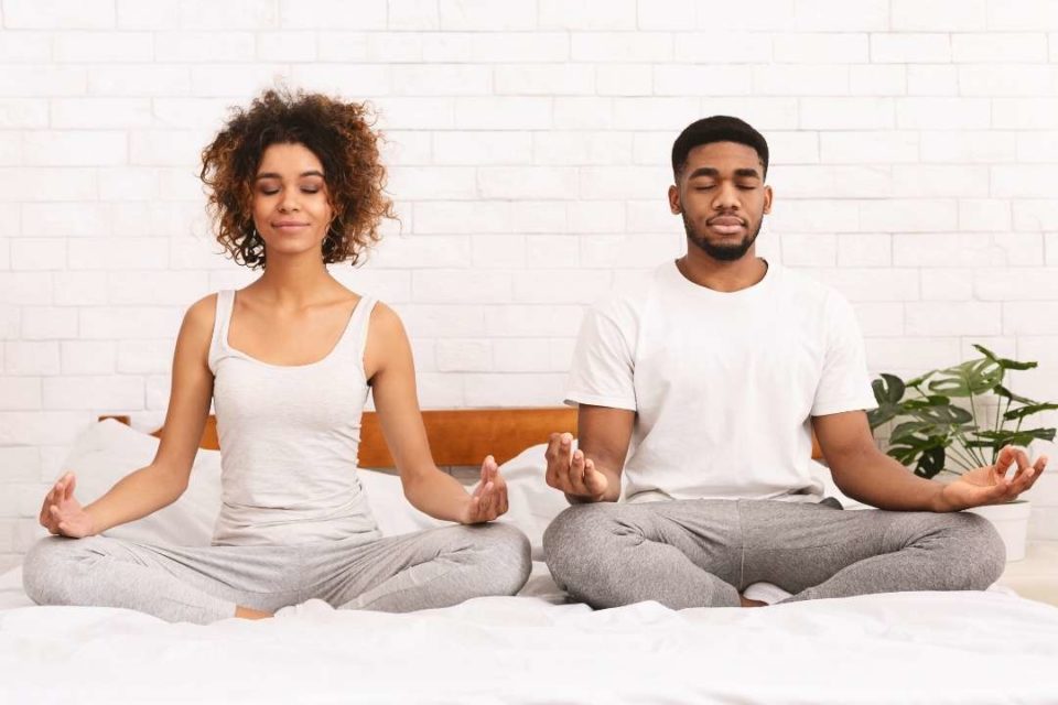 cope with anxiety couple meditating
