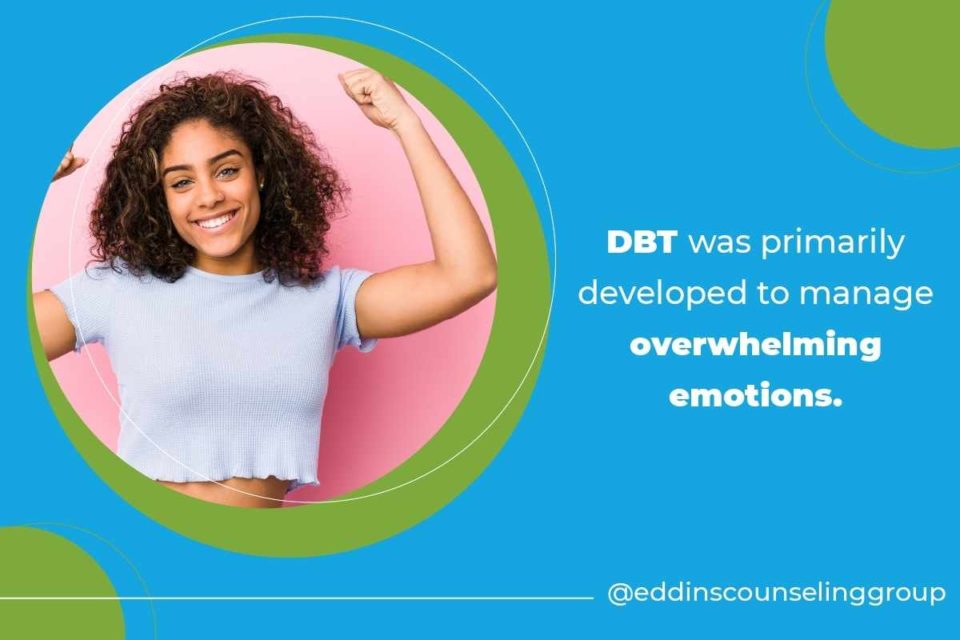 DBT can help with overwhelming emotions younger happy smiling black woman DBT skills group 