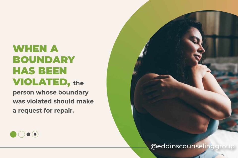 what to do when a boundary has been violated black woman hugging herself after her boundaries have been violated