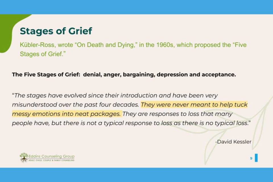 What are the stages of grief?
