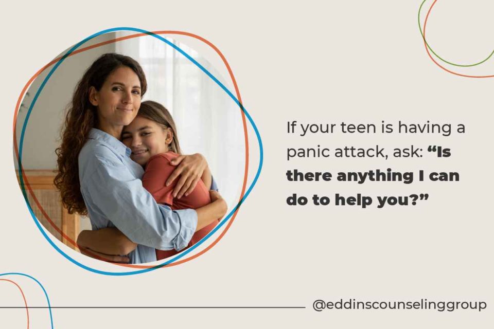 mom asking teen, is there anything i can do to help you? during a panic attack