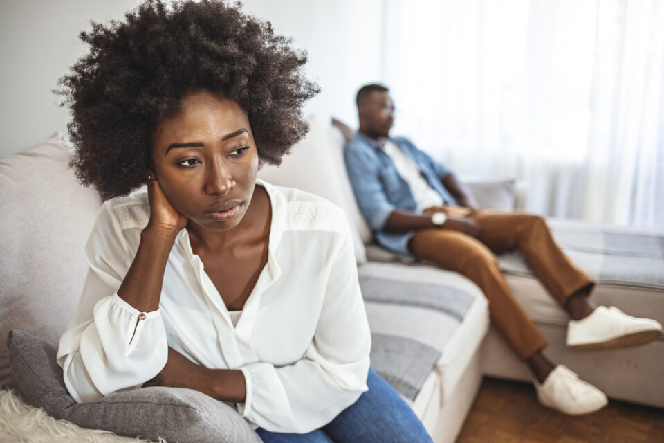 Woman having difficulties with attachment
