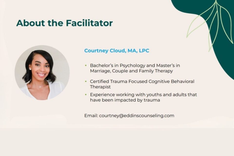 Courtney Cloud - Facilitator of Webinar Helping Your Teen Cope with Stress