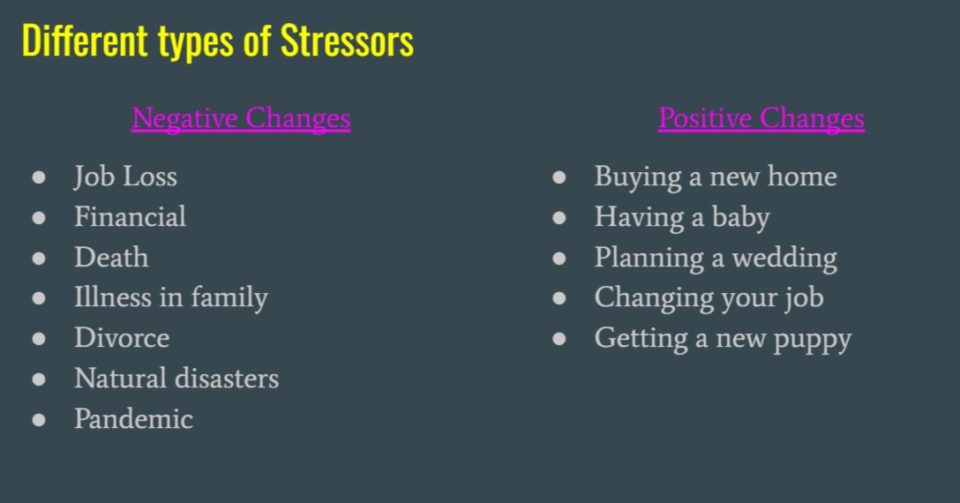 Different Types of Stressors