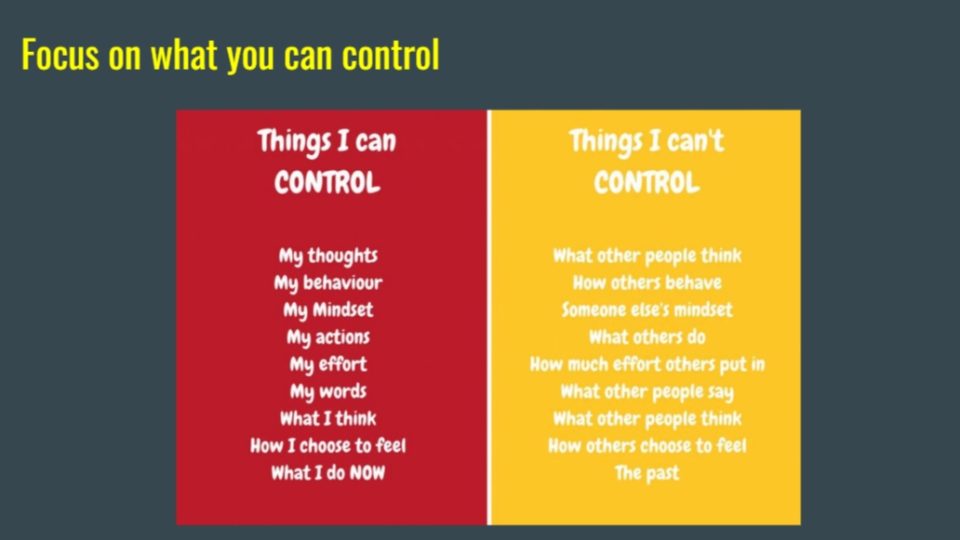 Focus on what you can control