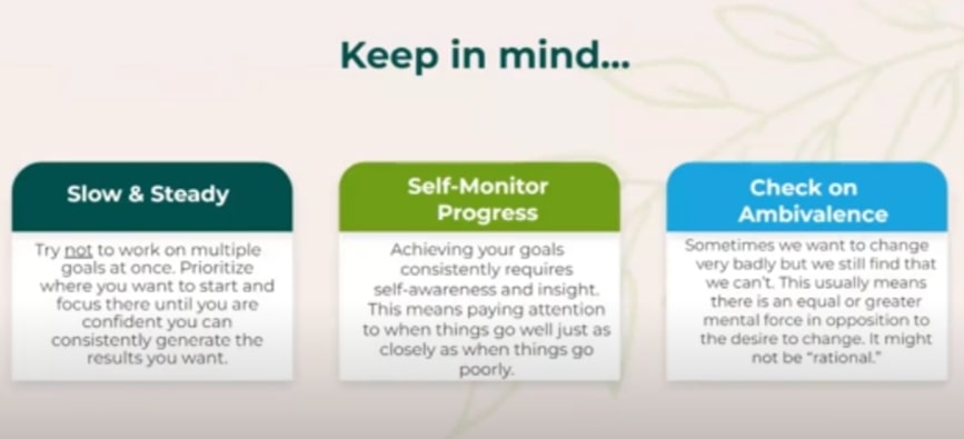 Goal setting tips