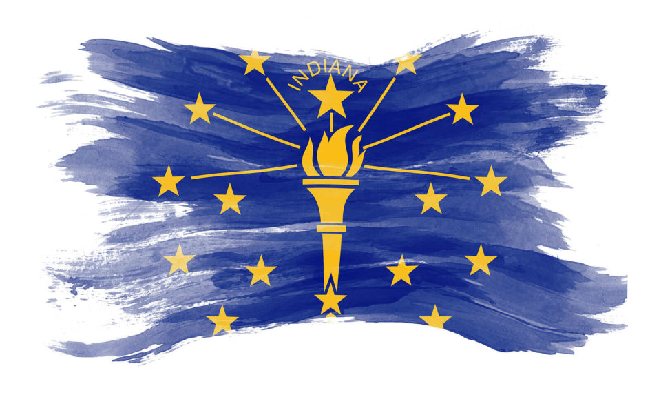 Brushstroke illustration of an Indiana flag. Are you an IN resident and curious about teletherapy? Our online therapists provide telehealth therapy. Call today to start online therapy in Indianan.