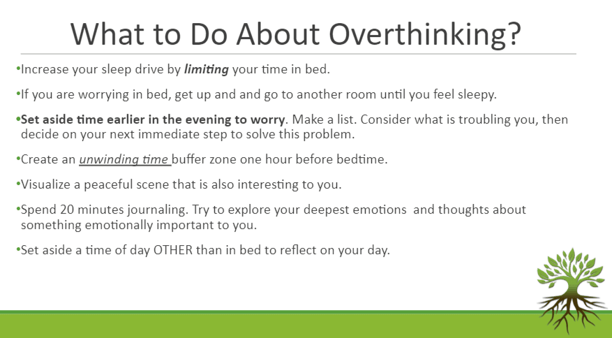 What to do about overthinking?