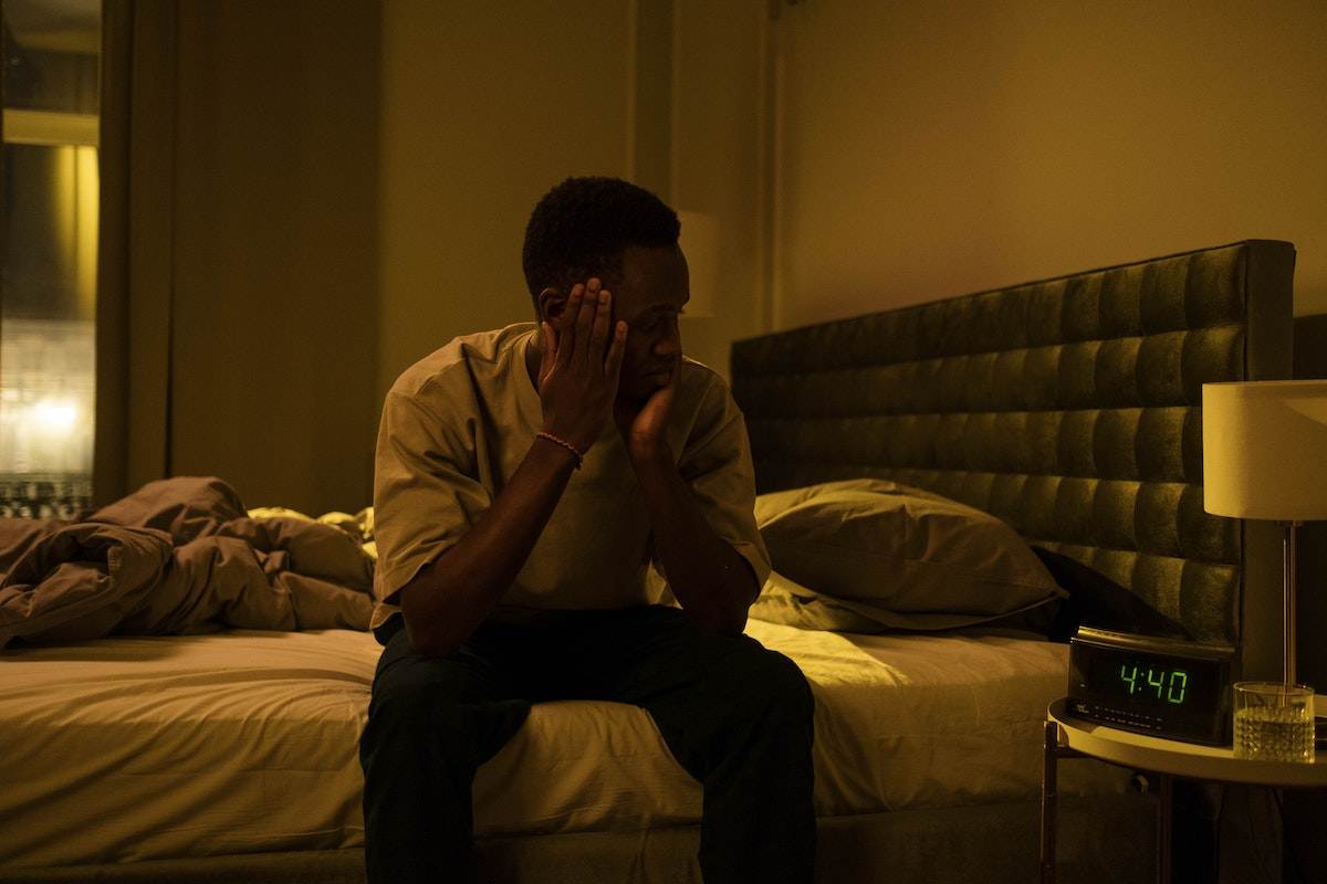 Man not getting sleep because of grief