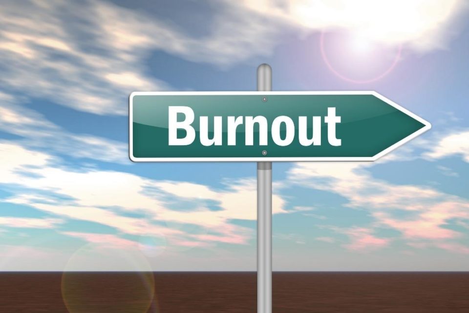 career counselor burnout road sign
