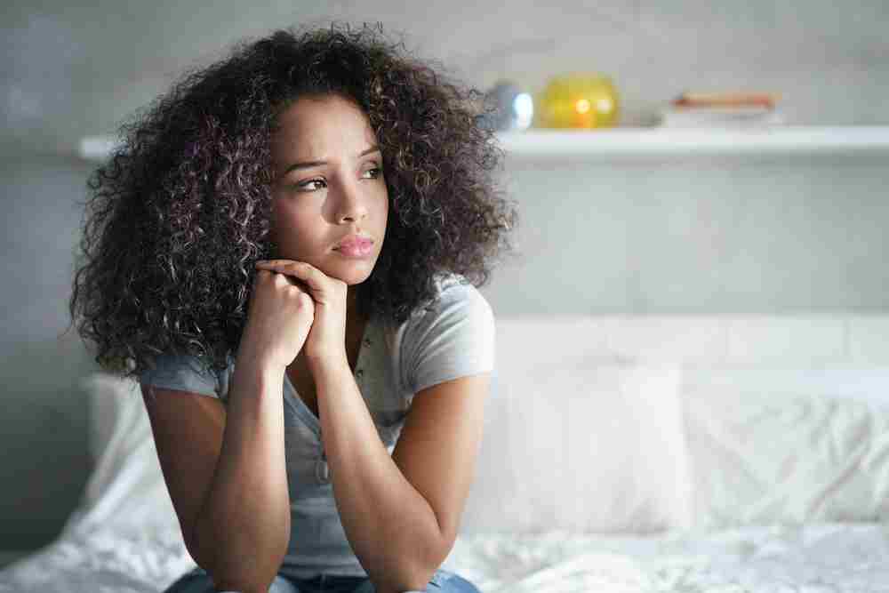 a depressed woman