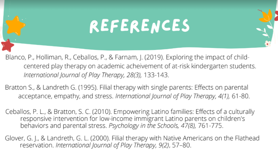 References - Child-Centered Play Therapy