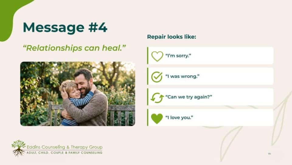 Relationships can heal.