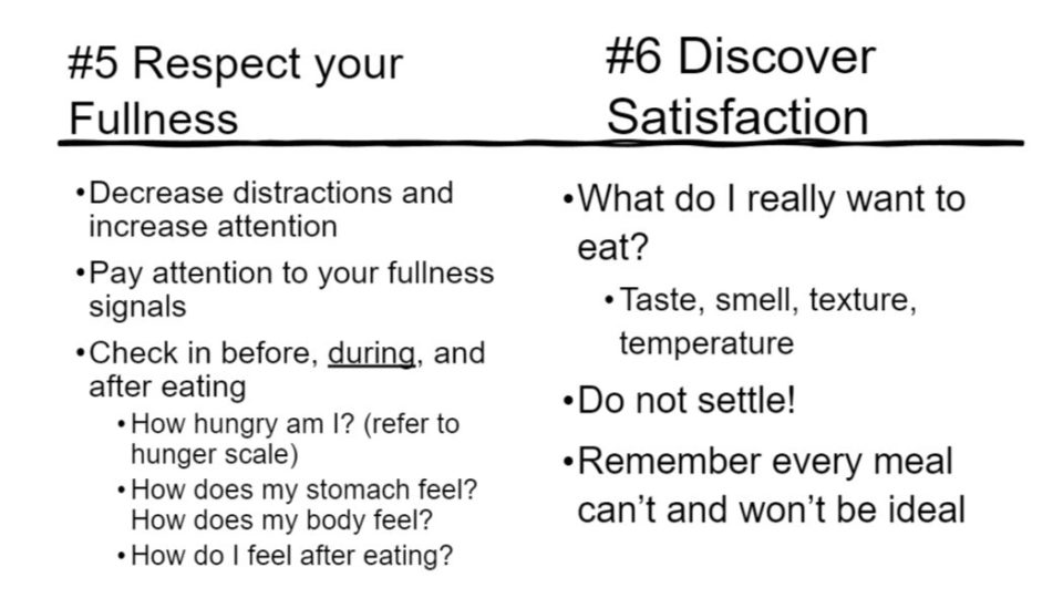 Respect your fullness, Discover satisfaction - Intuitive Eating webinar