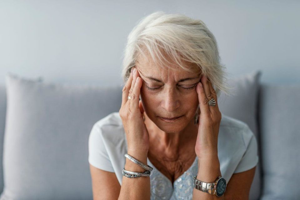 Older woman living with anxiety