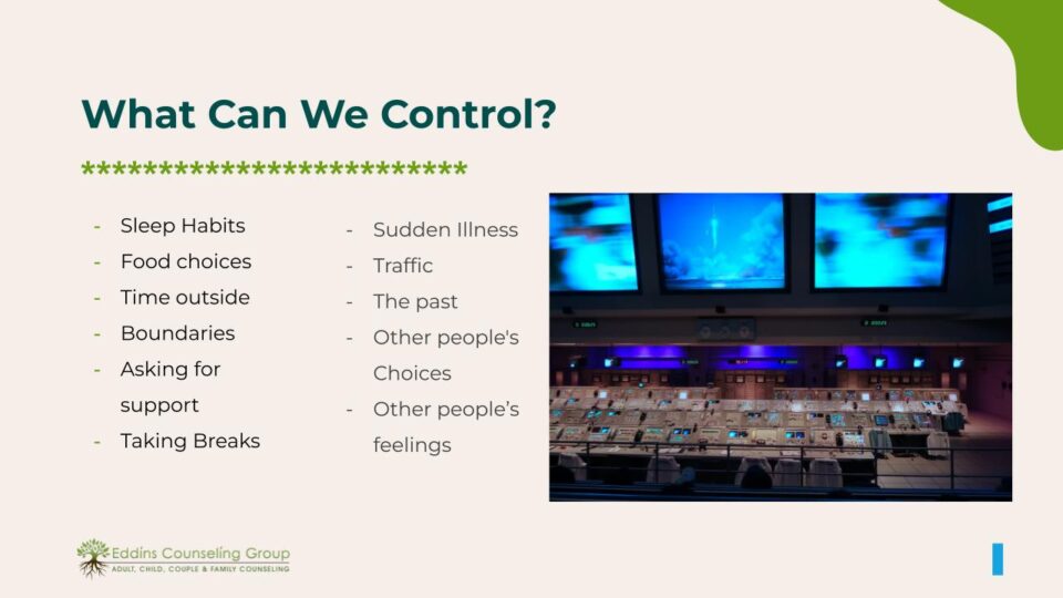 What Can We Control