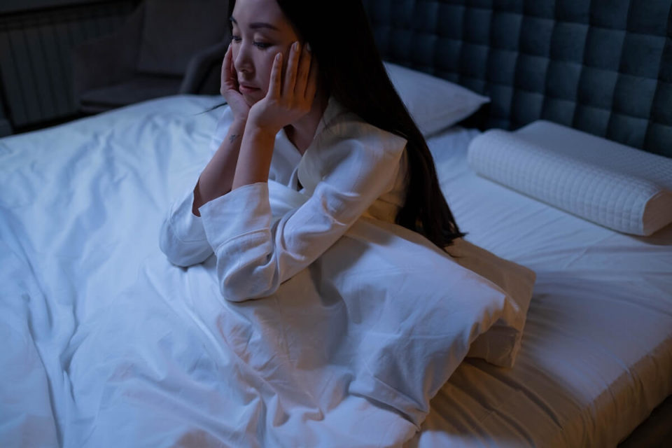 Woman suffering from a sleep disorder