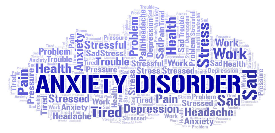 Image of an anxiety disorder word cloud in blue. What is an anxiety disorder? If you think you have one we can help with anxiety treatment in Sugar Land, TX 77478. Call today to speak with an anxiety therapist in Texas. Then start getting help with anxiety treatment in Houston, TX 77009. 