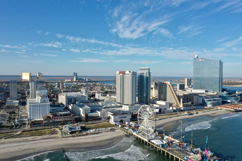 Image of the Atlantic City skyline in New Jersey. Teletherapy has been found just as effective as in person counseling. Meeting with an online therapist in New Jersey can mean increasing your ability to stick with counseling. It all starts by scheduling your first online therapy appointment in New Jersey. Call today!
