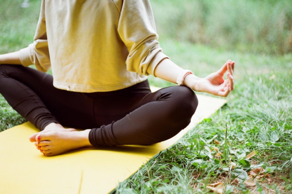 outdoor yoga class