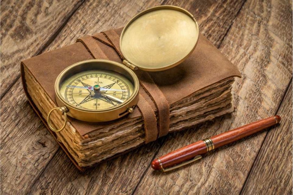 identifying your core values in life compass and journal