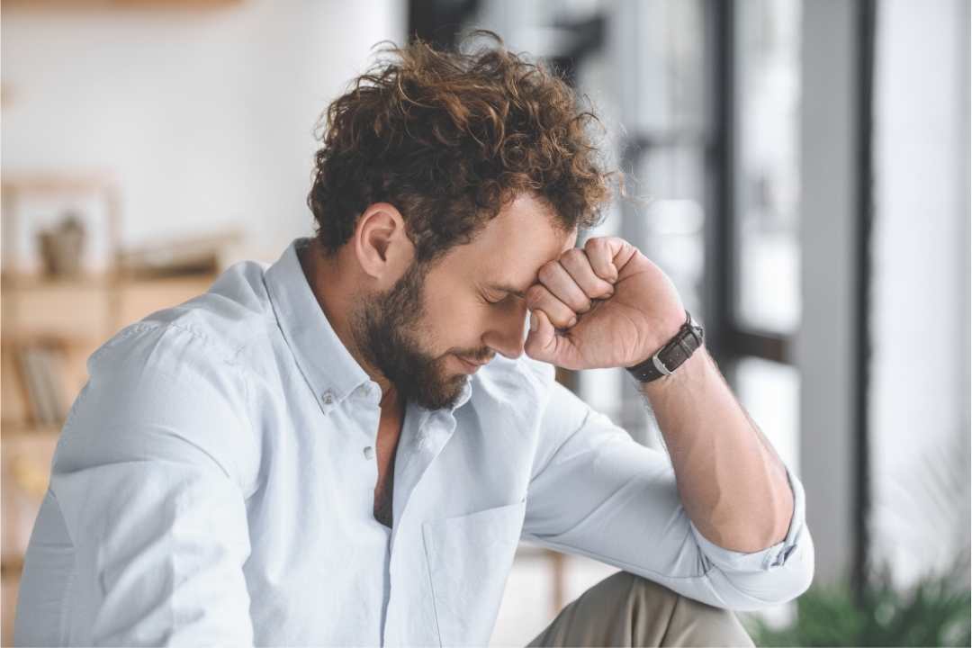 man using coping skills for anxiety