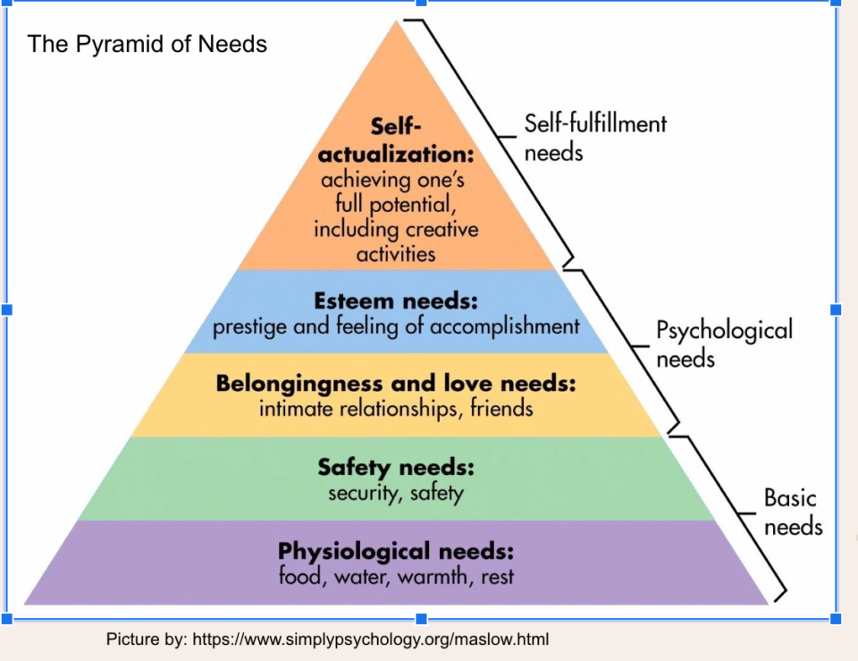 the pyramid of needs 