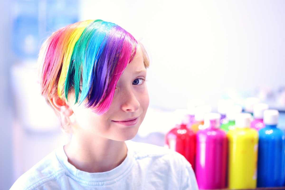transgender child how to cope parents child with rainbow hair