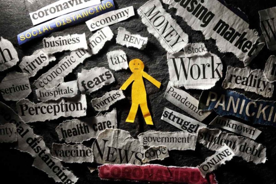 common stress and anxiety triggers in newspaper cutouts